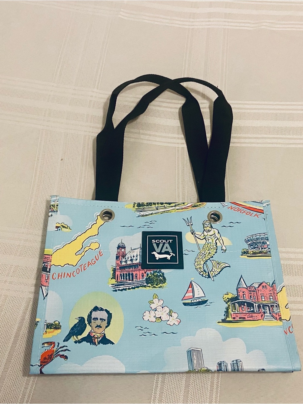 Scout VA Blue Coastal Print Tote Bag,NWOT